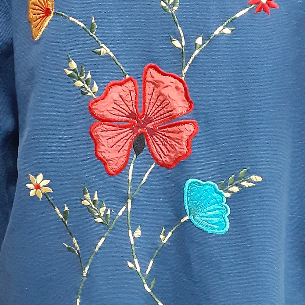 VINTAGE Daniel K 100% cotton embroidered Jacket size L - Picture 9 of 12